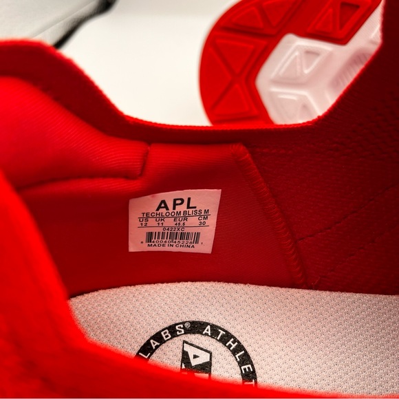 APL Men's 12 Techloom Bliss Slip On Athletic Shoes Run Gym Red White NIB Gift - Picture 6 of 6